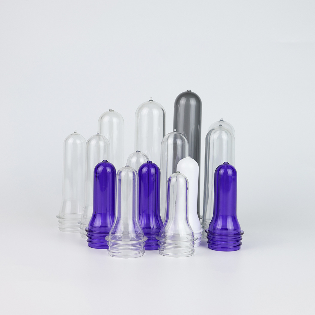 Fábrica directa 38mm PET bebidas en blanco nuevo material de grado alimenticio presión establecida en blanco de alta transparencia