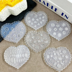 跨境爆款浮雕美甲装饰模具DIY滴胶美甲ins雕花胶蝴蝶金鱼指甲装饰