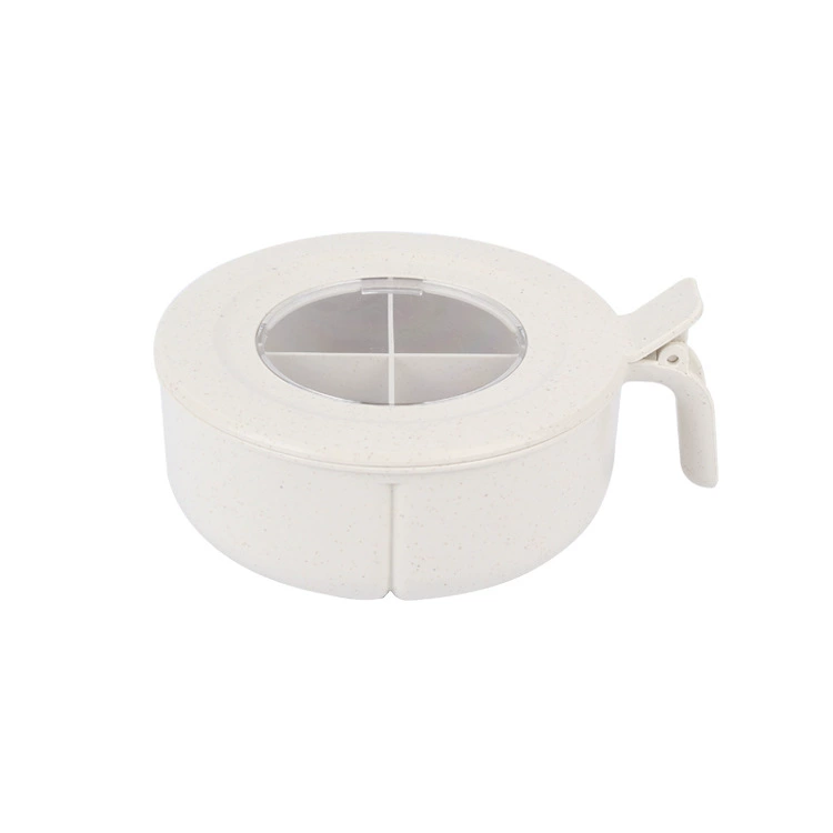 Cross-border wheat straw seasoning box with lattice and lid Nordic style kitchen salt tank moisture-proof simple flavor box wholesale