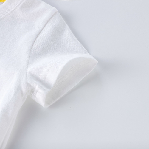 夏季新款儿童T恤纯色空白A类纯棉打底衫薄款外贸童装短袖批发货源