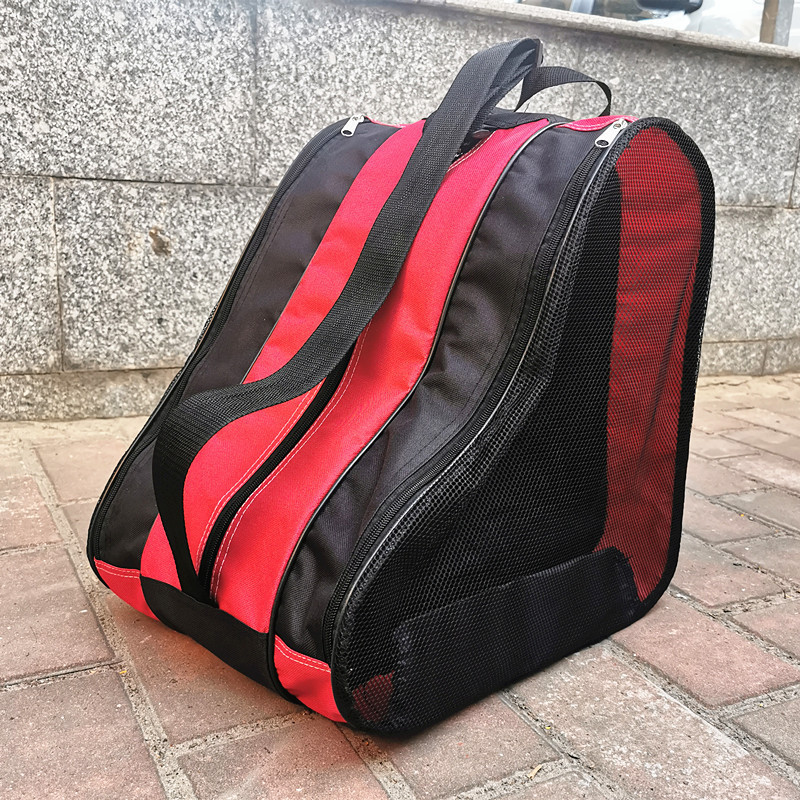 검정색과 빨간색 3겹 가방(넓은 공간 + 카드 슬롯)