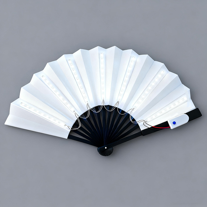 Atmósfera de actuación en el escenario accesorios LED ventilador luminoso ktv bar club nocturno Bengdi ventilador plegable 6V LED ventilador de fantasía