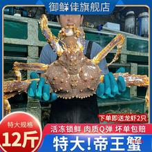 阿拉斯加帝王蟹鲜活海鲜水产12斤皇帝蟹长脚蟹冷冻蜘蛛螃蟹