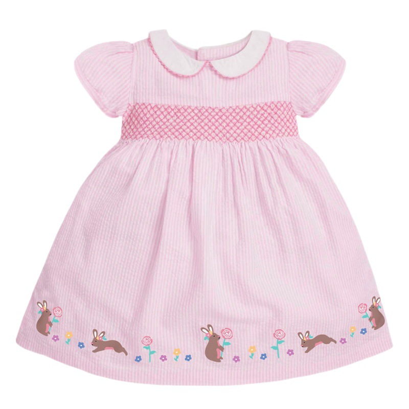 Vestido de las niñas de Little Maven Falda para niños europeos y americanos Falda de verano nueva falda tejida de falda de manga corta Niña
