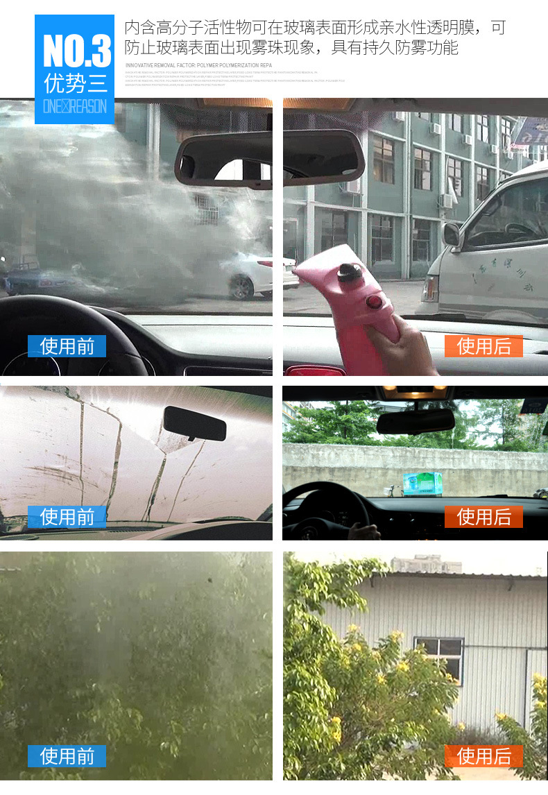 Car Servant Glass Anti-Fogging Agent Dial Agent Long-lasting Anti-fog Transparence Vision Rearview Mirror Anti-fog Fogging Glass Cleaner