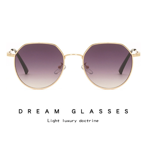 2021年新款时尚太阳眼镜大框复古网红墨镜女欧美跨境素颜茶色批发
