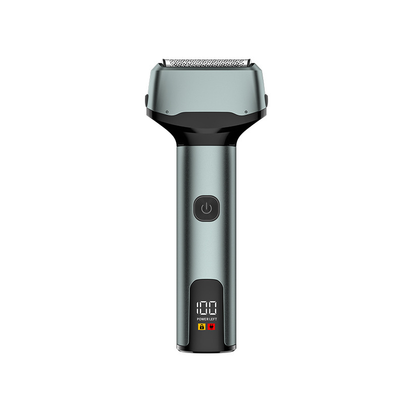 往復式デジタル表示 3 ヘッド電気ヒゲカッター小型ハンマー洗えるシェービングハイパワーメンズシェーバー|undefined