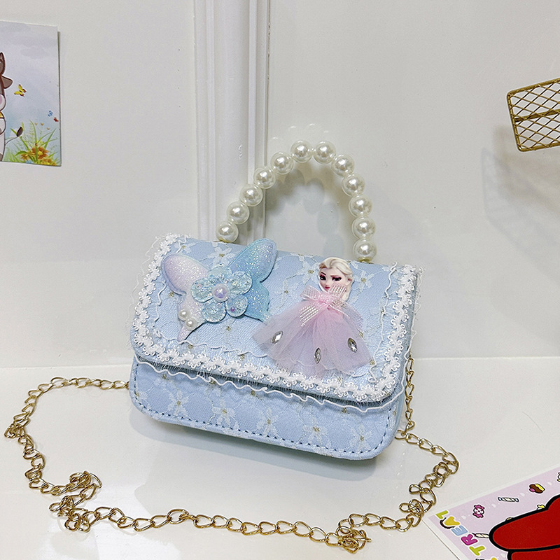 Niños pequeños viento princesa bolsa de hombro de moda caricatura Aisha chica arco graduado cuentas bolso de mano