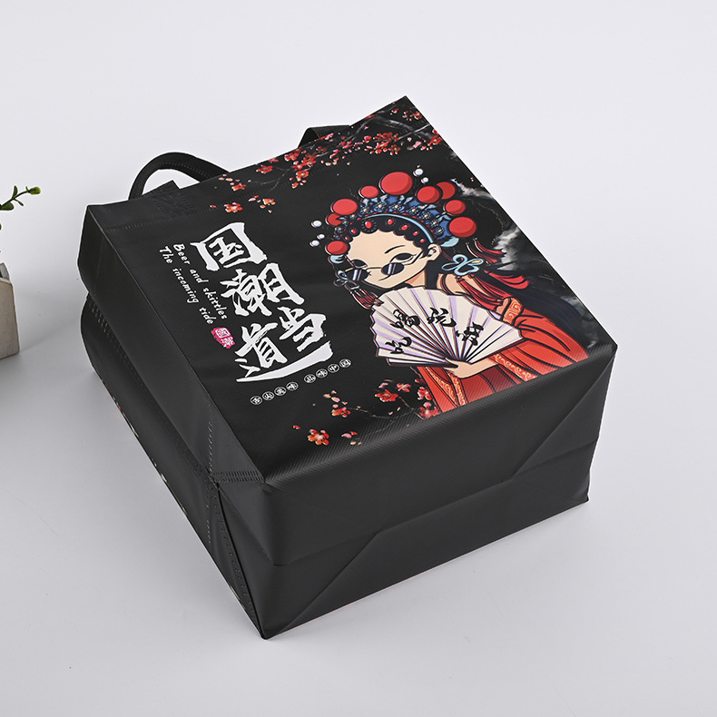 哇噢厂家现货外卖保温袋广告无纺布手提袋创意立体无纺布袋手提袋