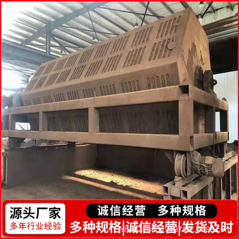 6米长抽尘式火烧铁干磨机现货 生铁除锈滚筒抛光机厂家