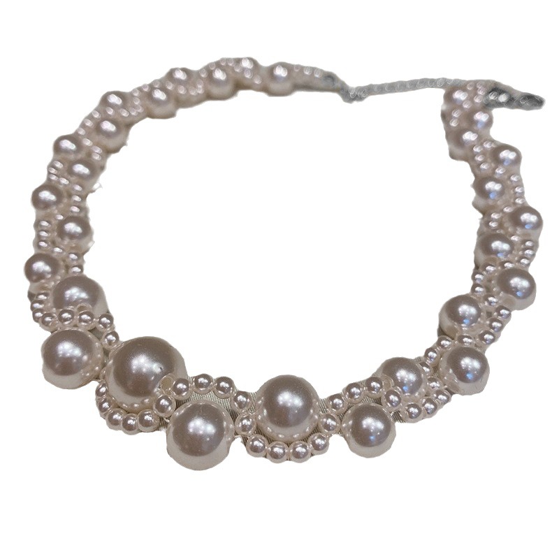 Corea del Sur Dongdaemun collar de perlas de lujo moda al por mayor cadena de clavícula Internet celebridad personalidad simple es Collar para mujeres