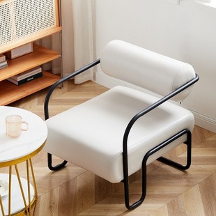 3Y Single Sofa for Living Room, Small Apartment, Italian-Style Light Luxury Chair, Balcony Bedroom Meeting Coffee Table Chair, Modern Minimalist Leisure