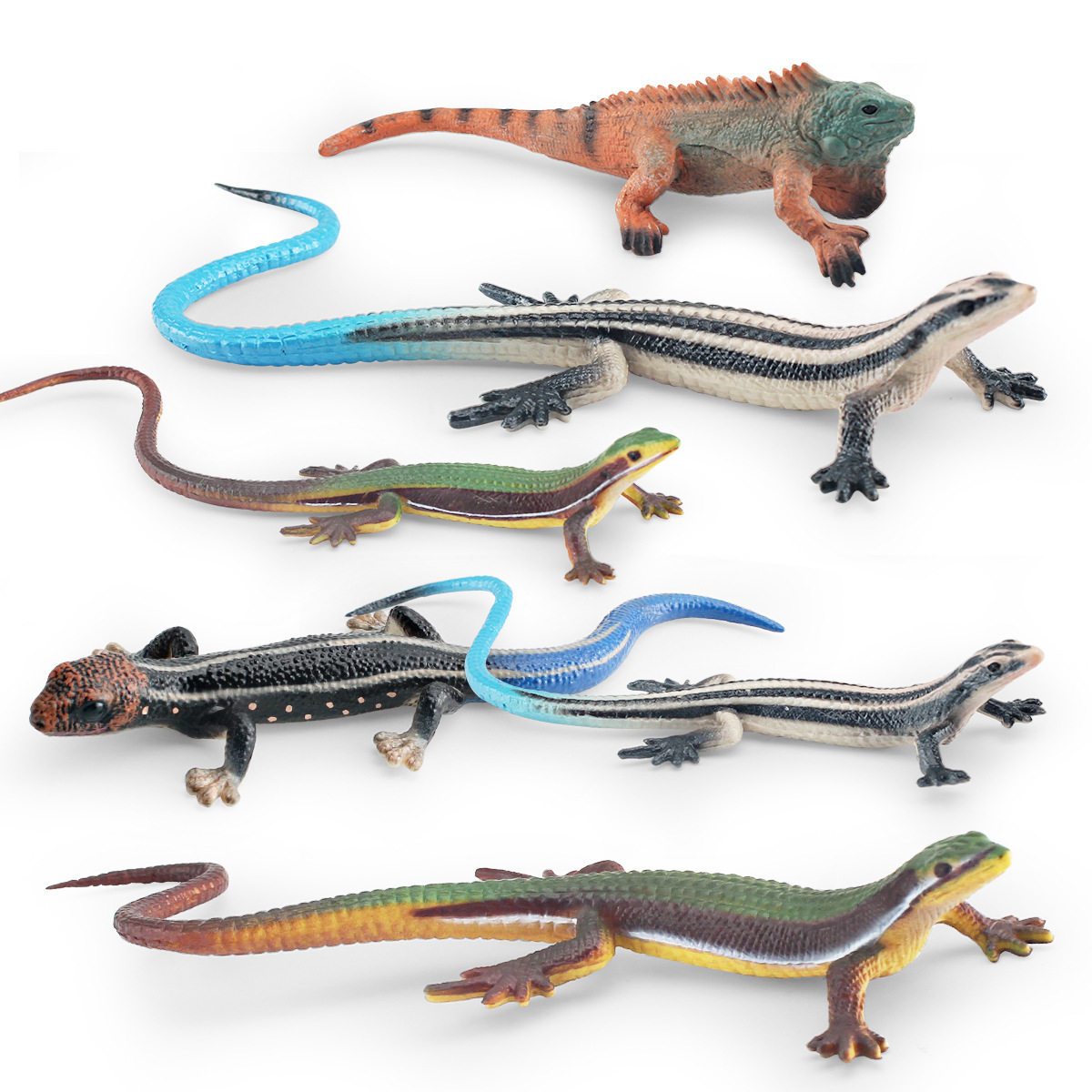 Simulación transfronteriza reptil anfibio camaleón lagartos bipedos serpiente lagartos de hierba modelo de decoración de hechizo de decoración estática