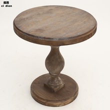 實木餐桌美式法式復古做舊實木餐桌椅客廳家具桌歐式方桌圓桌仿古