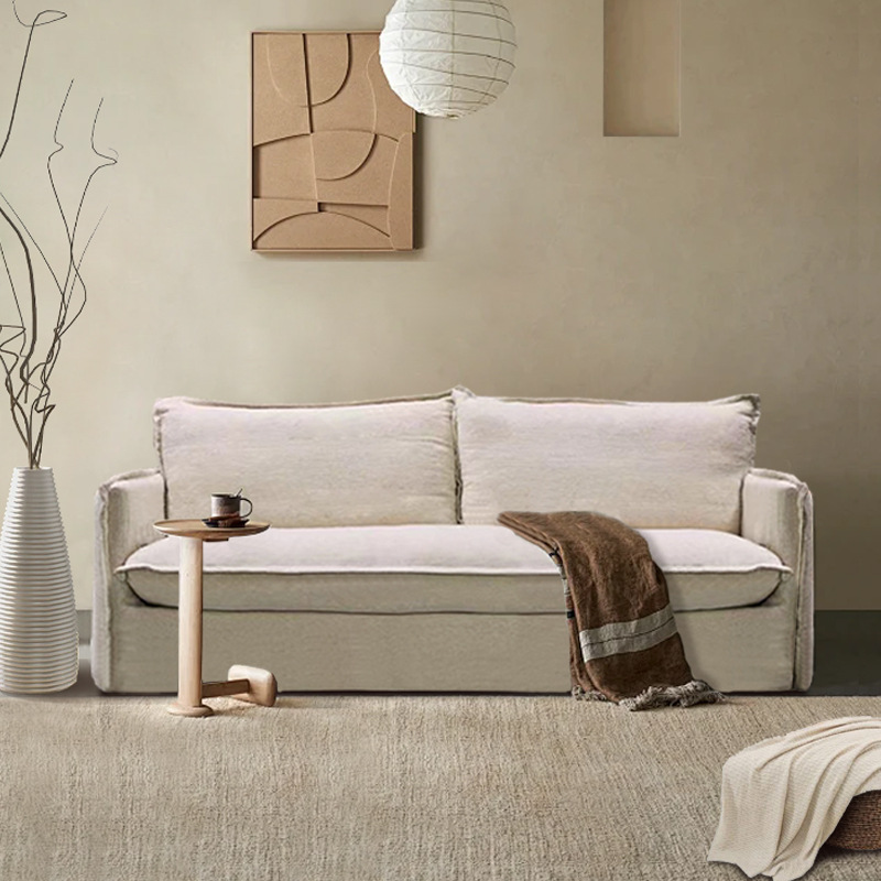 Nordic Sofa Small Apartment Modern Simple B&B Apartment Fabric Sofa Double Super Soft Internet Celebrity Living Room Latex