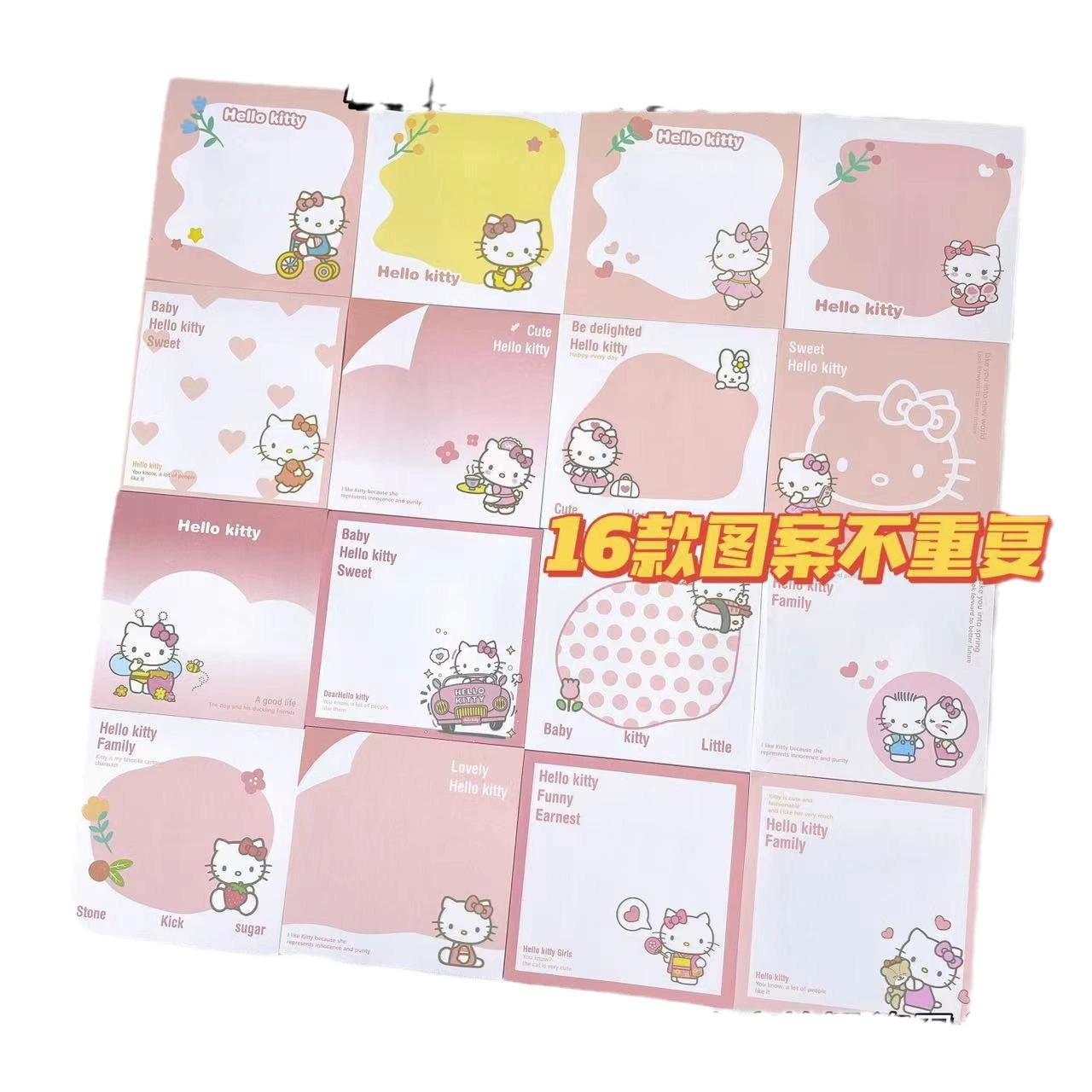 Блокнот Mikko милый котенок, блокнот с отрывными листами, стиль Hello Kitty, минималистичные декоративные листы