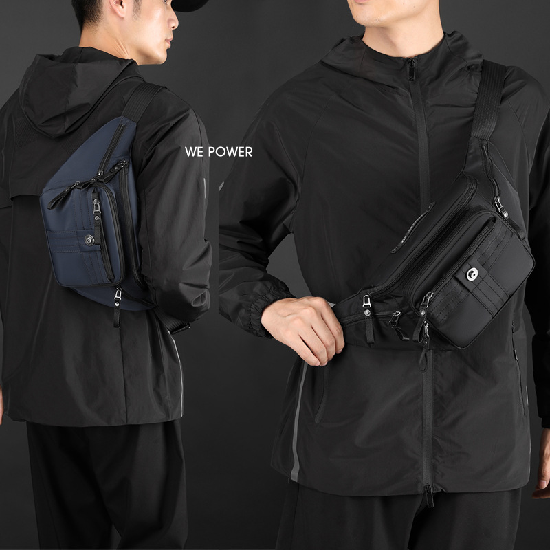 wepower nuevo tipo de bolso de cintura para hombres, mochila para montar al aire libre, mochila de hombro, bolso de pecho deportivo impermeable, ocio