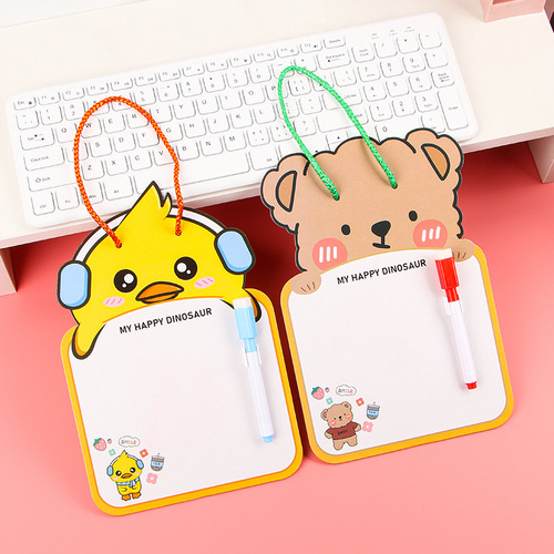 Children's cute erasable whiteboard, creative desktop message writing board, student graffiti cartoon small drawing board wholesale