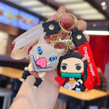 新鬼灭之刃钥匙扣鬼灭车钥匙链卡通动漫公仔书包挂件手办周边礼品