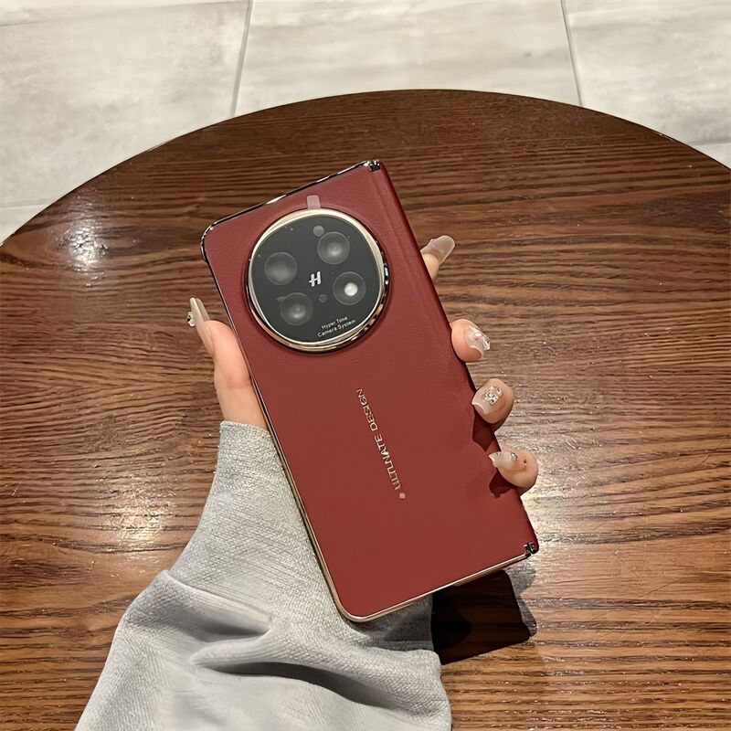 oppofindn5 携帯電話ケースに適した新しい中心軸保護 N5 プレーンレザー電気メッキレンズオールインクルーシブヒンジ落下防止ケース|undefined