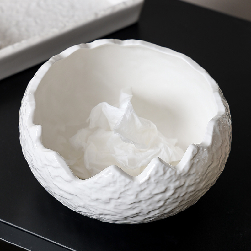 Bedroom High-Looking Desktop Trash Can Living Room Coffee Table Ceramic Home Office Dining Table Bedside Countertop Paper Basket Bedroom High-Looking Desktop Trash Can Living Room Coffee Table Ceramic Home Office Dining Table Bedside Countertop Paper Basket