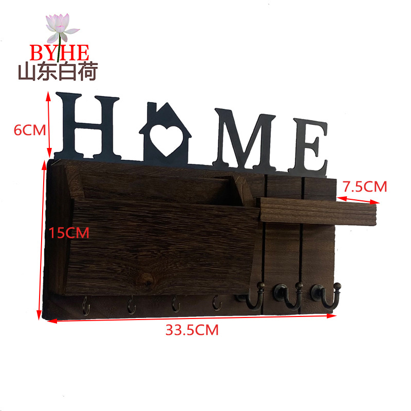 Amazon sala de estar colgante de madera pared colgante de pared estante de almacenamiento colgante de llaves de puerta de entrada marco de madera