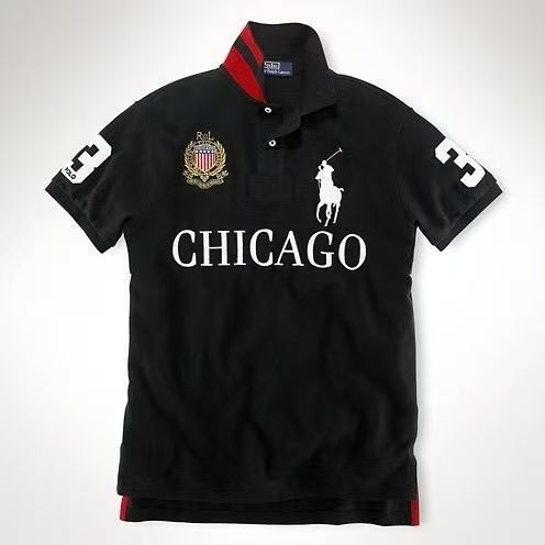 Summer Men's Cross-Border Polo Shirt Lapel Embroidered Malaysian City Style Casual Large Size Top T-Shirt Polo Short Sleeves