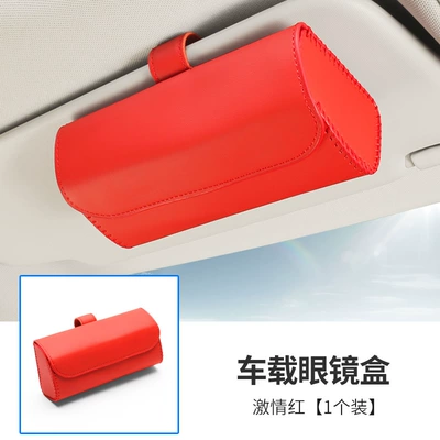sunglasses storage magnetic suction | Car Glasses Clip/Bill Clip - car-glasses-case-533-red