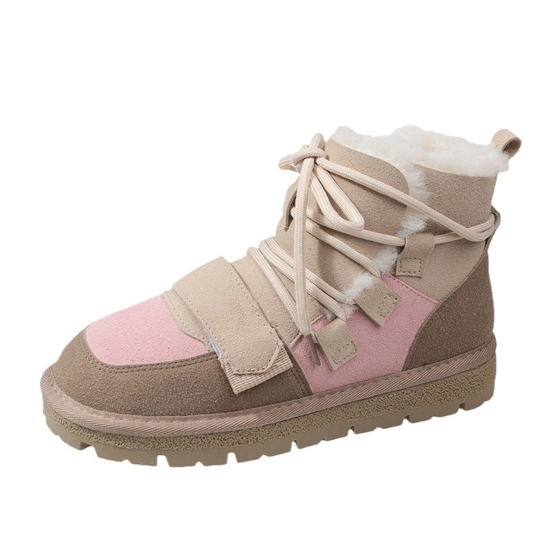 2023 Winter New Snow Boots Women's Plush Thickened Warmth High Top Bread Shoes Versatile Martin Short Boots Women's_voghion.com