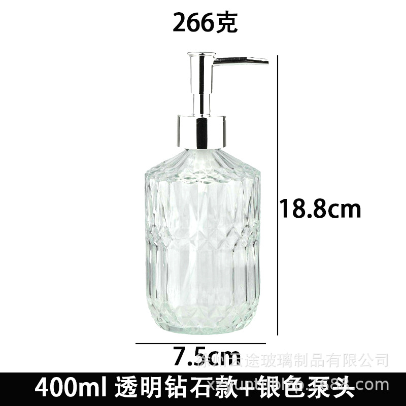 Dispensador de Jabón Líquido de Vidrio a Presión para Baño image 6