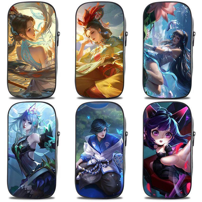 Sun Wukong Domineering Pencil Bag King of Glory Game Peripheral Primary and Secondary School Students Stationery Bag Mulan Kidsren's Pencil Case