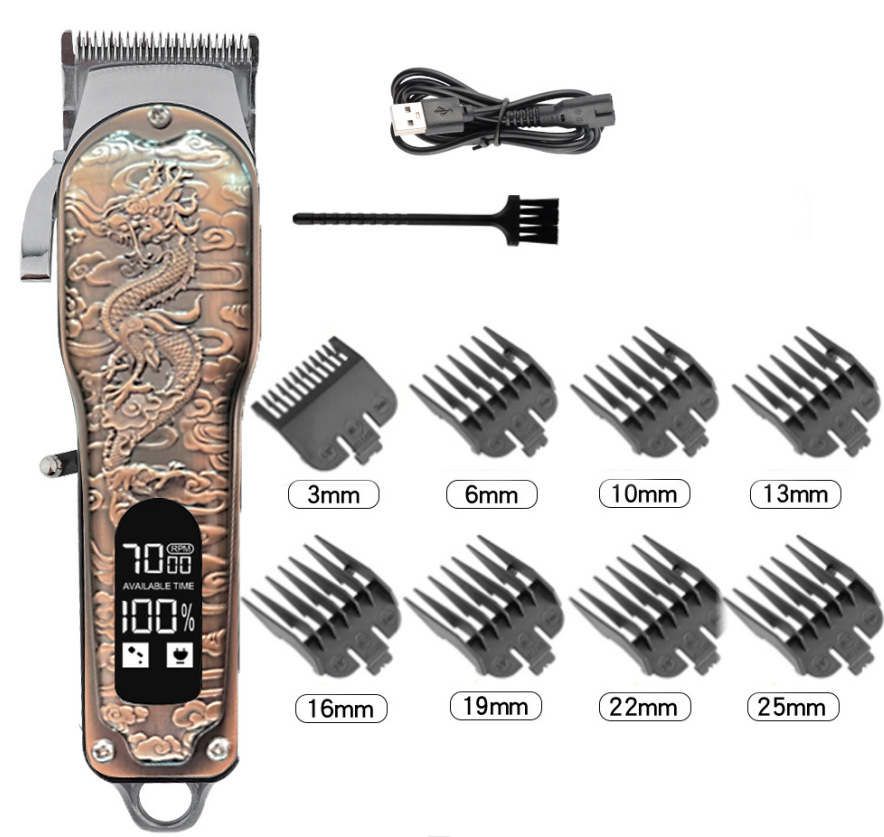 Corte de pelo eléctrico transfronterizo al por mayor retrógrado tallado impulsor eléctrico cabeza baldía de aceite impulsor eléctrico cortadora de plástico afeitar