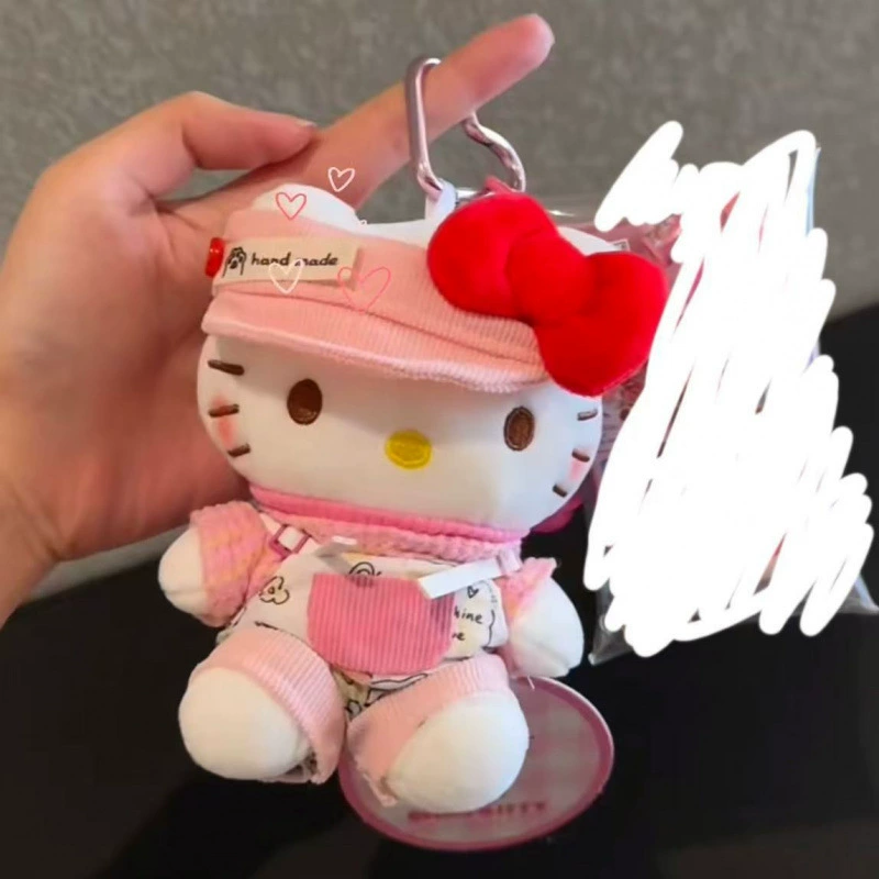 Sanrio, hello kitty, подлинная классическая мультяшная плюшевая кукла, сумка, упаковка, брелок