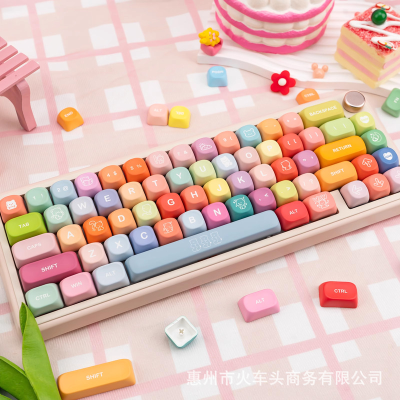 ベアーグミキーキャップMOA高さキーキャップPBT五面熱昇華不透光カスタム機械キーボードキーキャップ|undefined