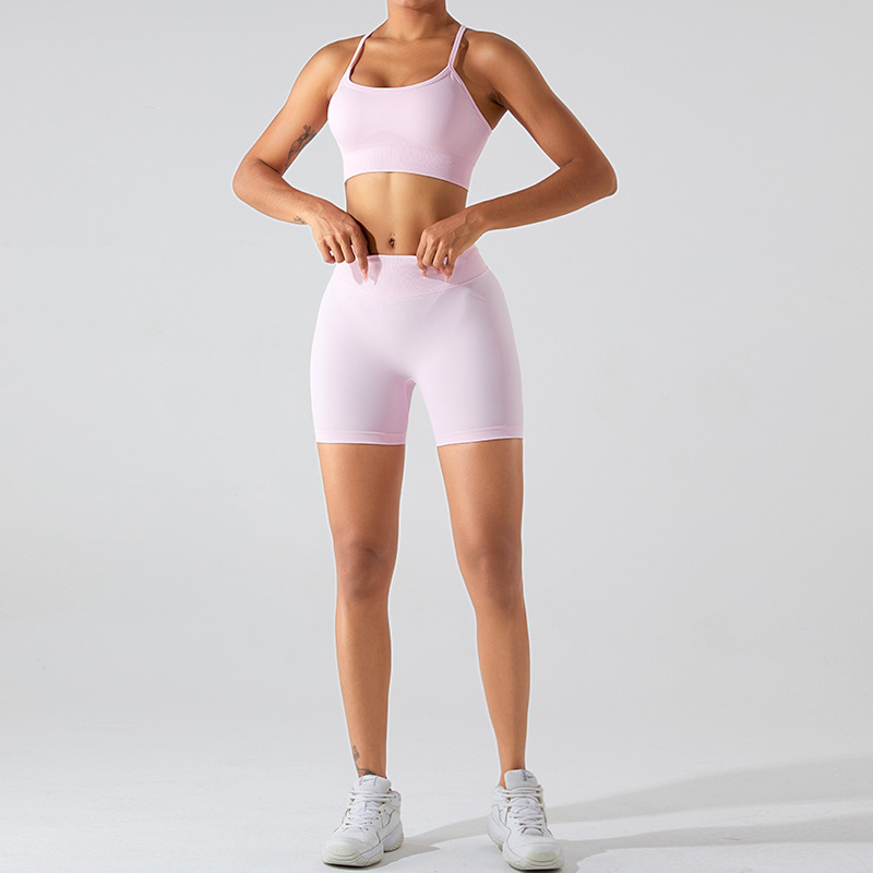 Transfronteriza nueva ropa de yoga sin costuras traje de ropa interior deportiva de secado rápido para mujer Peach Hip lifting yoga shorts ropa de entrenamiento