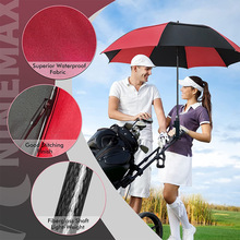 红黑双层透气高尔夫雨伞双人男长柄伞自动晴雨伞高档汽车广告礼品