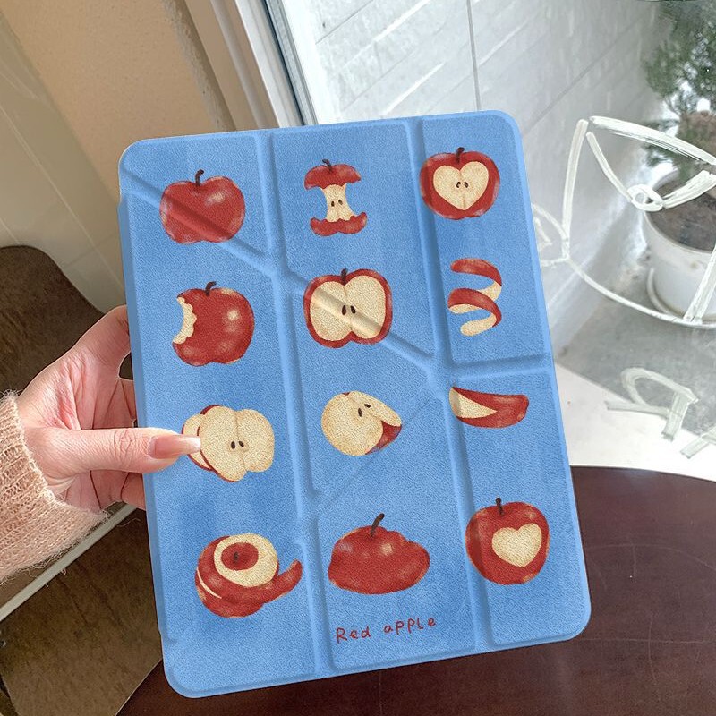 Red Apple iPad Air7/6/5 Tablet Protective Case Pro Tablet Case 11/10/9 Protective Case Red Apple iPad Air7/6/5 Tablet Protective Case Pro Tablet Case 11/10/9 Protective Case