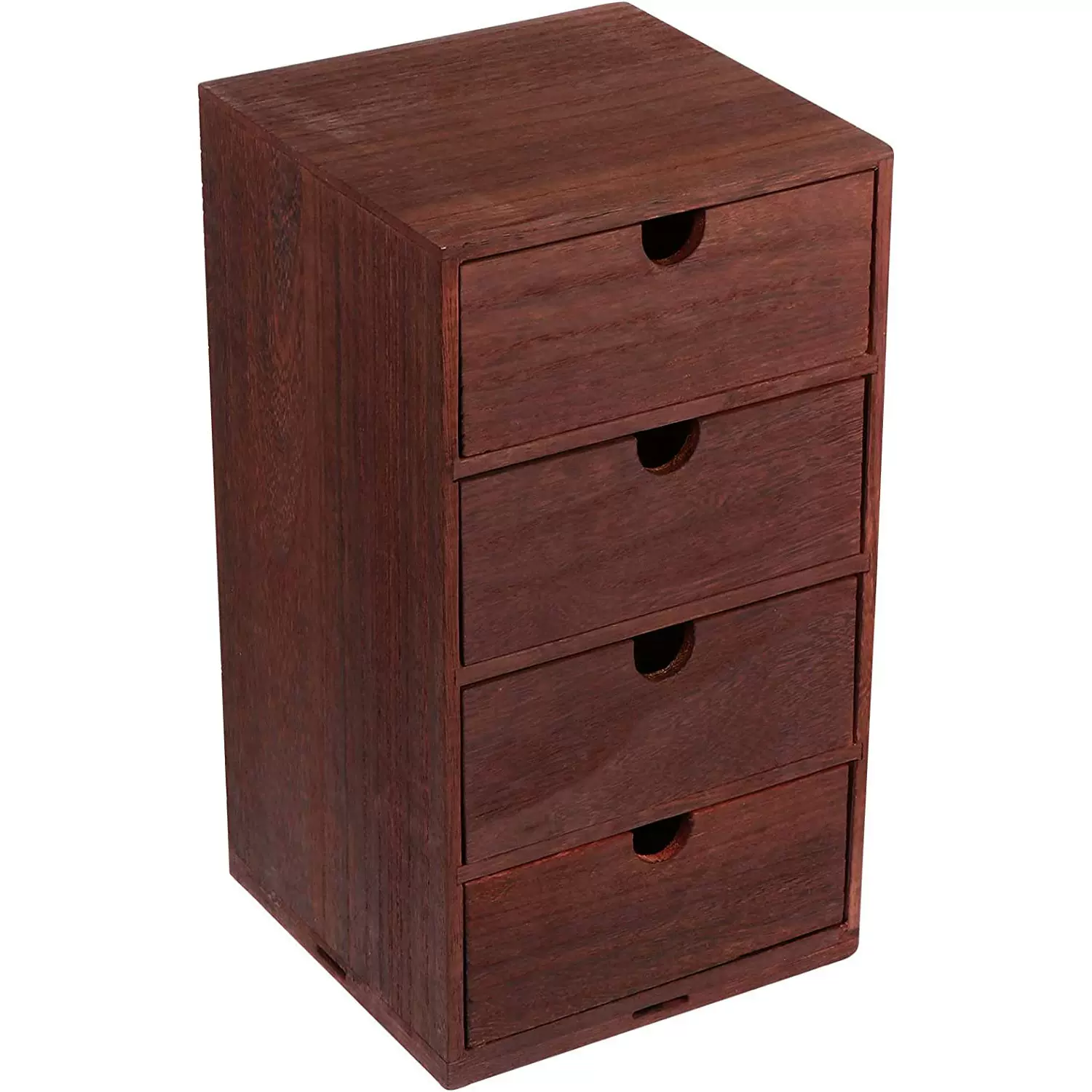 抽屉式木质收纳盒办公桌收纳整理盒床边收纳柜实木化妆品储物盒