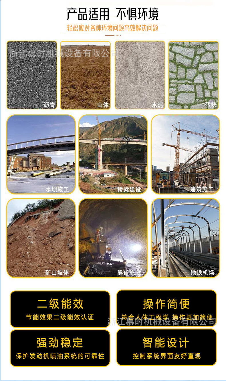 Large Portable Diesel Air Compressor for Rock Drilling and Mining, Screw Air Compressor for Engineering and Mining Applications