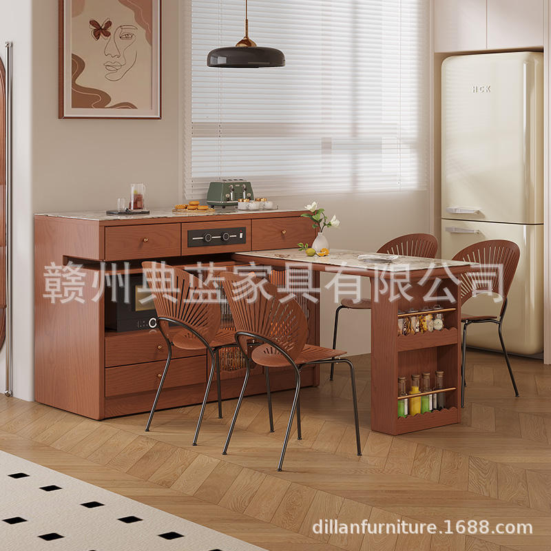 Bar transfronterizo tipo tablero de mesa bar de partición moderna simple en una sala de estar balcón ocio gabinete de comedor en la isla