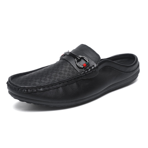 Men's breathable casual half-slippers with soft soles, men's slip-on loafers, wholesale popular business shoes