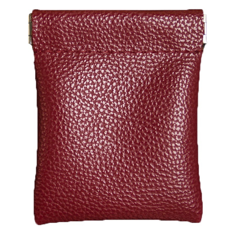 Leather Shrapnel Clip Coin Purse Mini Bluetooth Headset Storage Small Wallet Card Holder Data Cable Storage 017