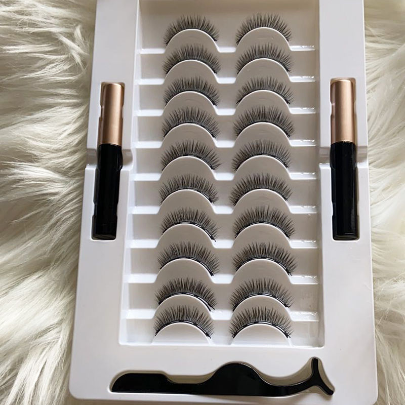 autohesion False eyelashes Supernatural magnetic Magnetic force Magnetic attraction simulation Curl Thick beginner Super Soft suit