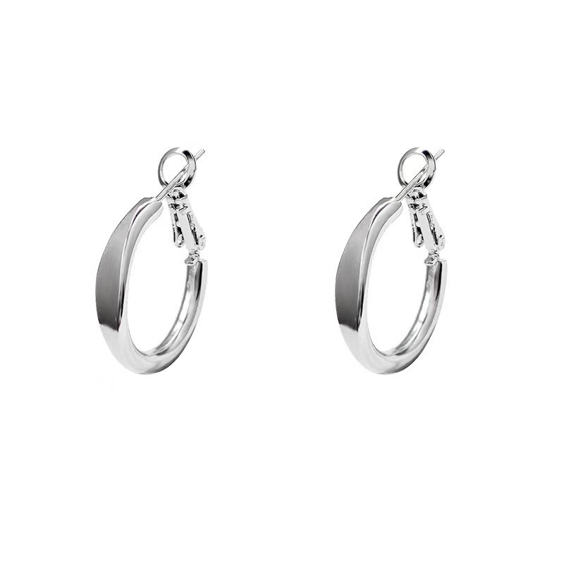 Orecchini a cerchio minimalisti in metallo, nuovo modello 2026, orecchini di alta gamma con una personalità unica e distintiva per donna._voghion.com