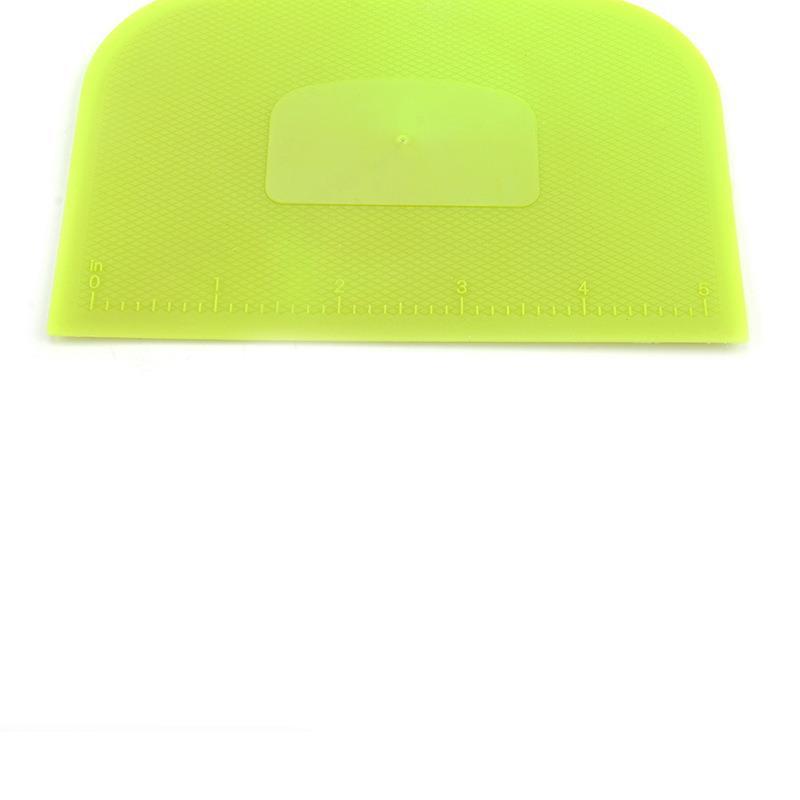 Escala de doble cara raspador de plástico arco salchicha raspado en polvo herramienta para hornear raspador de crema de corte de masa raspador doméstico