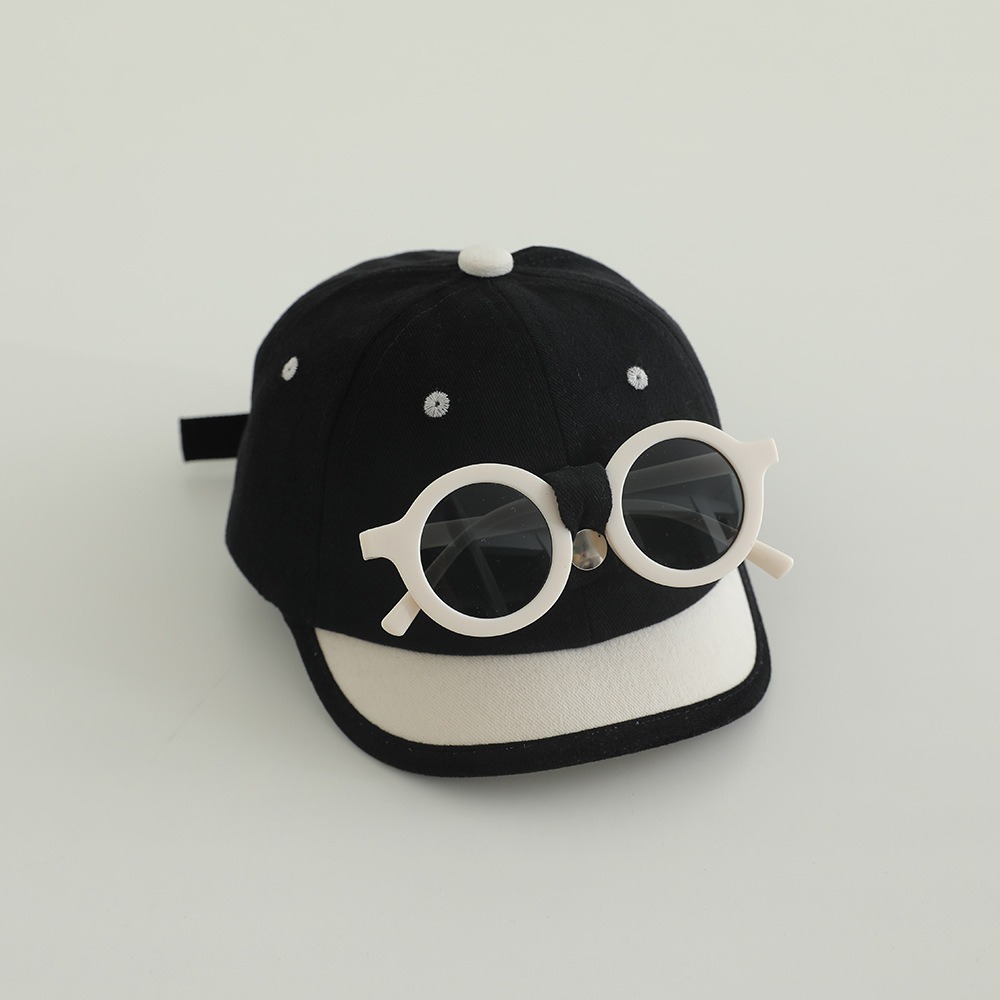 Baby gafas de sol sombrero de béisbol para niños y niñas sombrero de bisel corto sombrero de protección solar para viajar sombrero versátil sombrero de sol verano primavera otoño