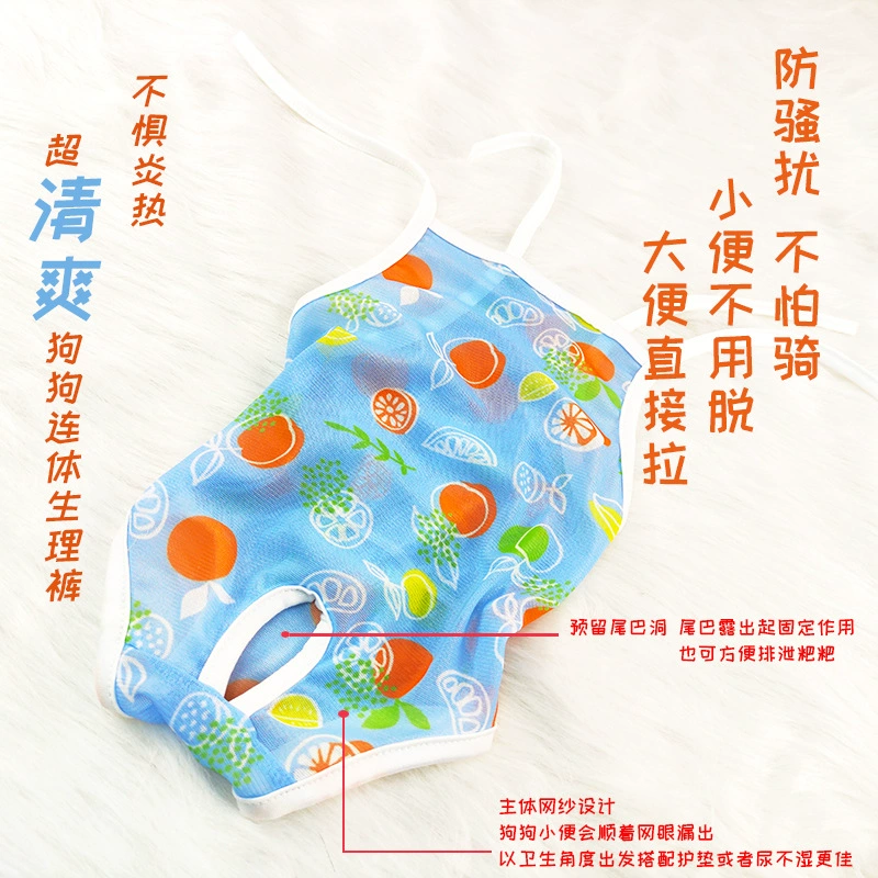 Трансграничные летние новые чувствительные к льду солнцезащитные кремы для домашних собак, цельные физиологические штаны, дышащие штаны для тети, регулировка плечевого ремня, защита от домогательств