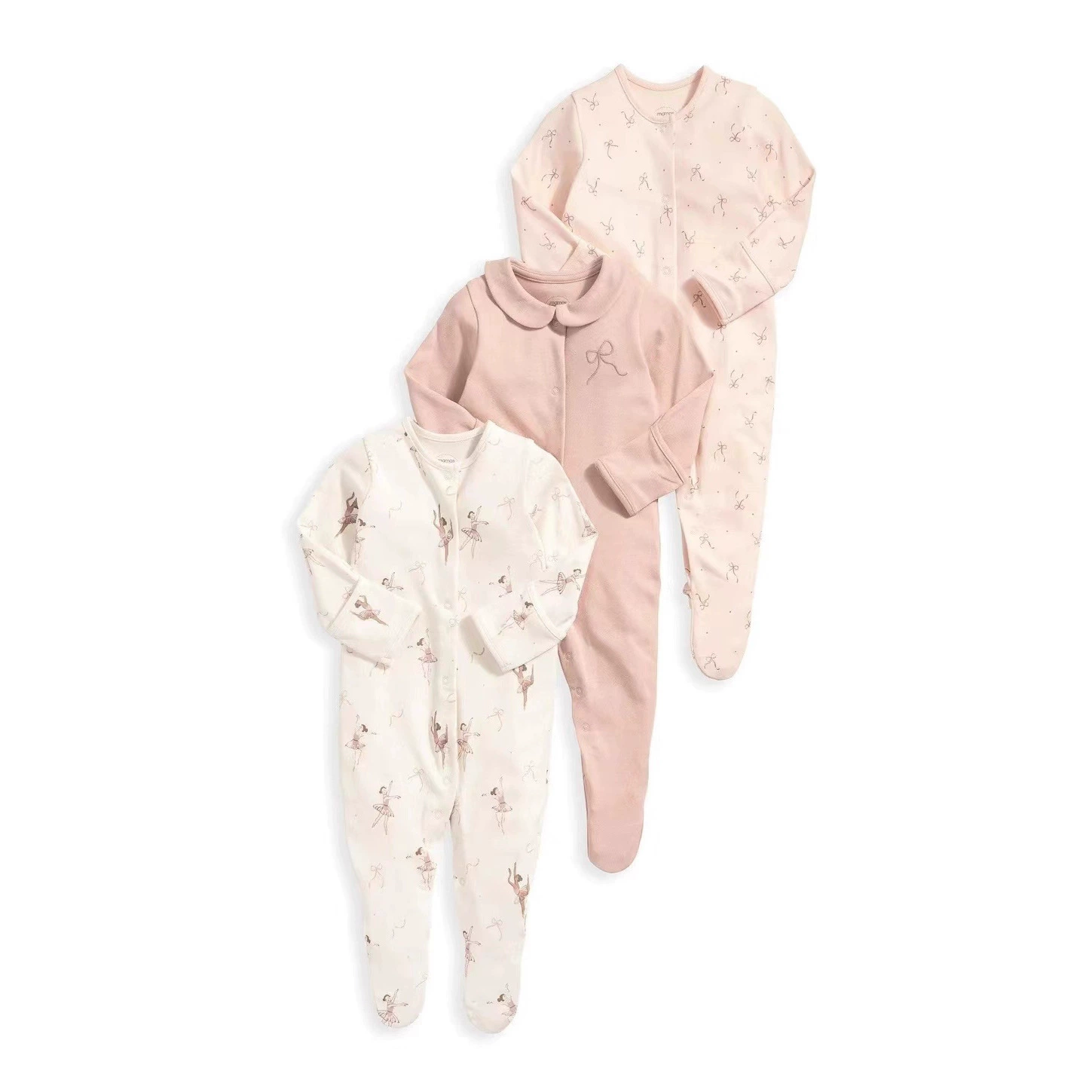 外贸童装春秋款宝宝连体衣长袖包脚爬服睡衣新生婴儿礼盒跨境专供