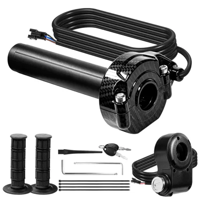 Suitable for Ridstar Q20 Pro/H20/H26 Electric Throttle Grip with Ignition Switch Handlebar Cover Water Transfer Printing (Motorcycle Control System Parts)