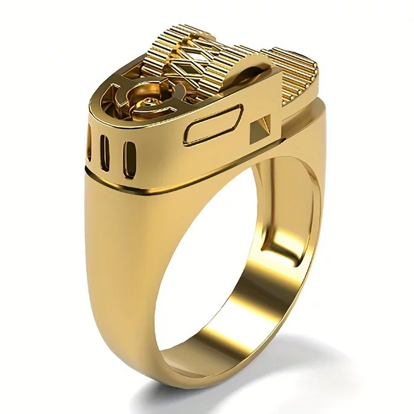Cross-Border Amazon New Aliexpress Hot-Selling Jewelry Wish European and American Style Lighter Shape Ring Creative Ring